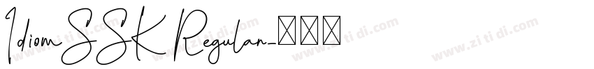 IdiomSSK Regular字体转换